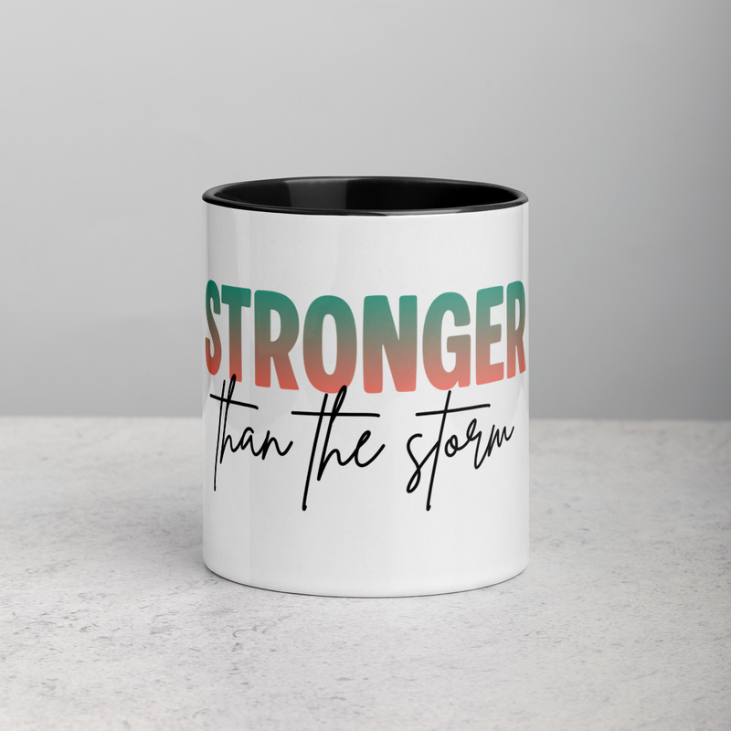 Stronger than the storm Mug with Color Inside