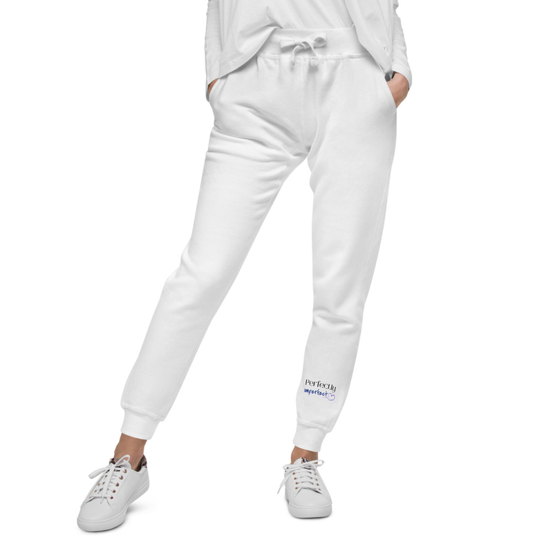 Perfectly imperfect fleece sweatpants