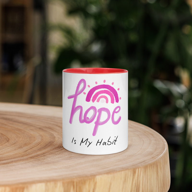 Hope is my Habit Mug with Color Inside