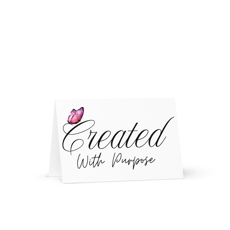 Created with purpose blank Greeting card