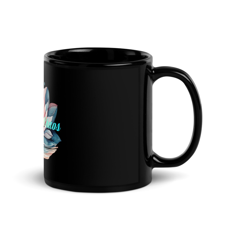 Peace over Chaos Black Glossy Mug