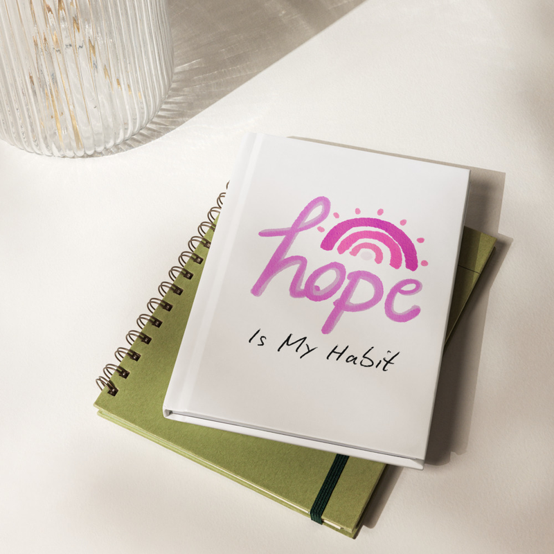 Hope is my Habit Hardcover journal matte