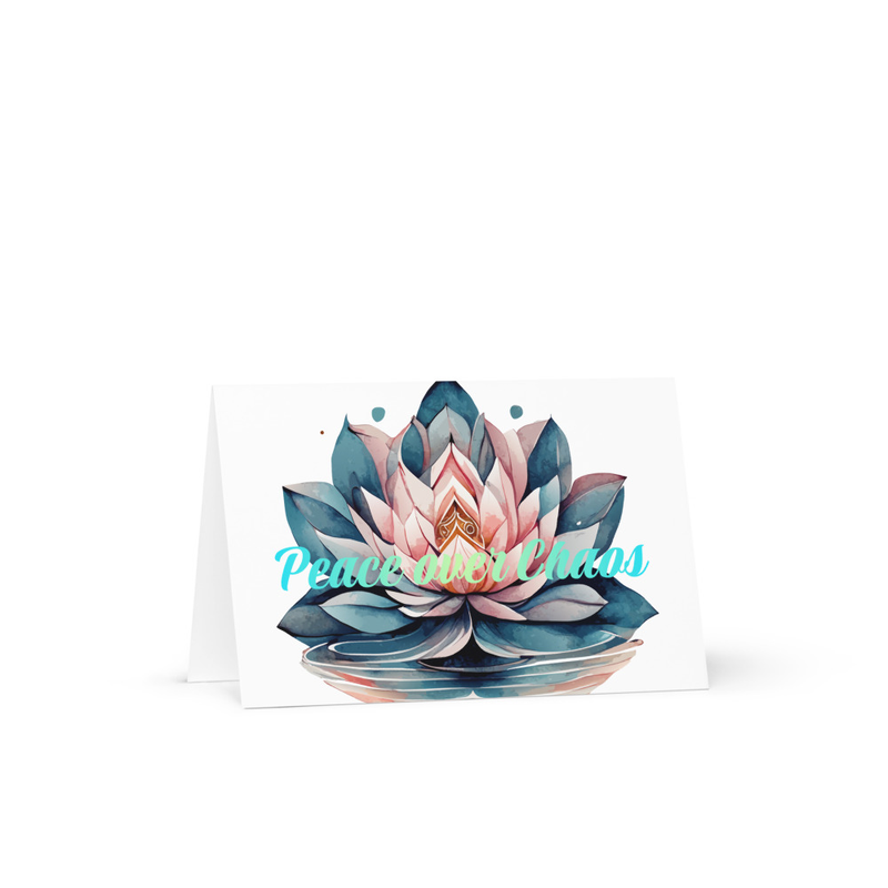 Peace over Chaos Blank Greeting card