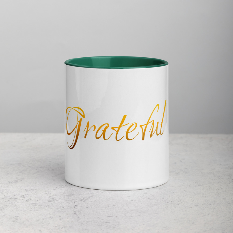 Grateful Mug with Color Inside