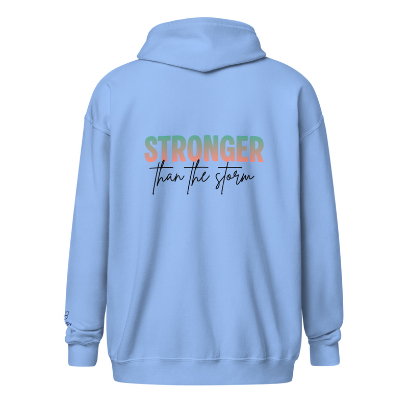 Stronger than the storm heavy blend zip hoodie