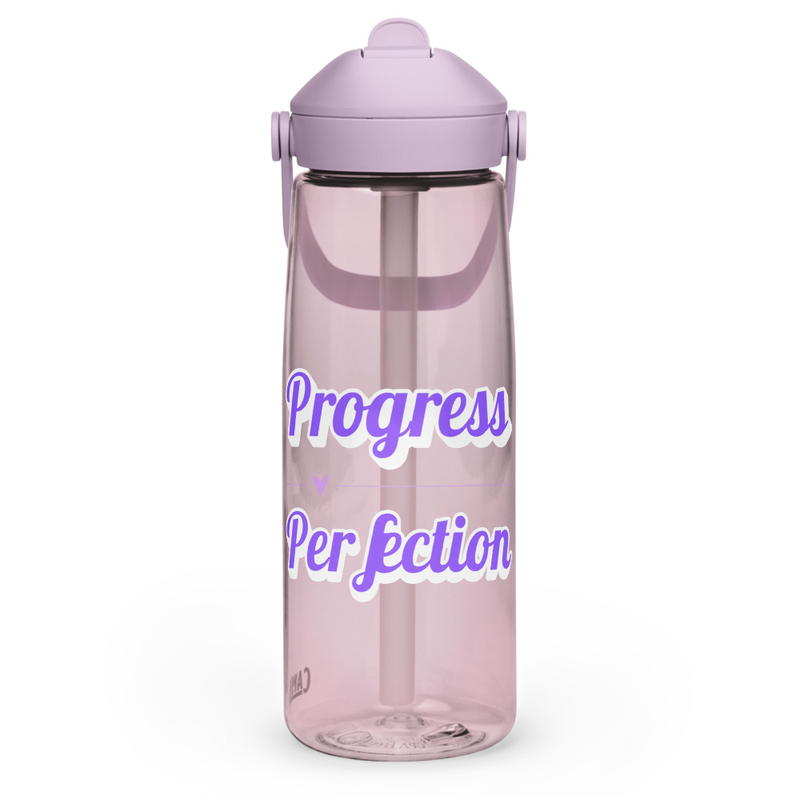 Progress over Perfection CamelBak Flip straw water bottle