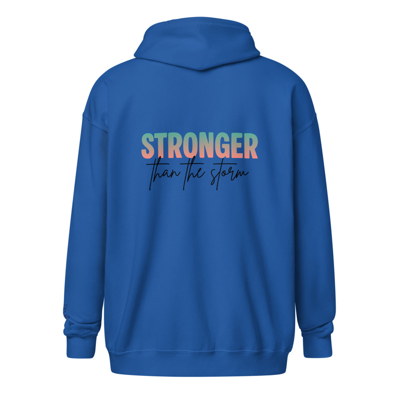 Stronger than the storm heavy blend zip hoodie