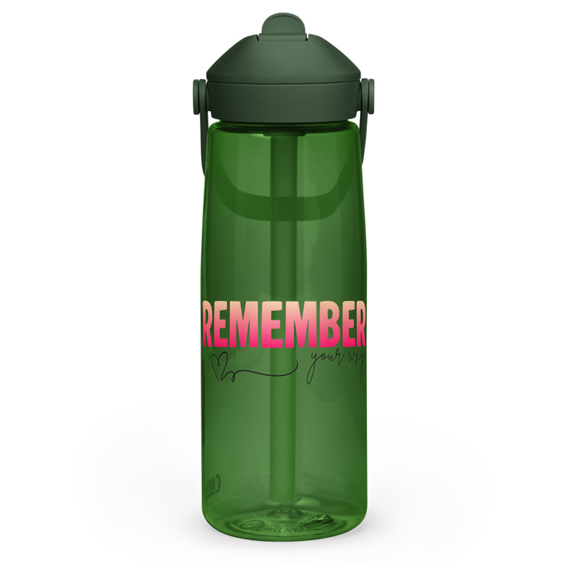 Remember your why CamelBak Flip straw water bottle