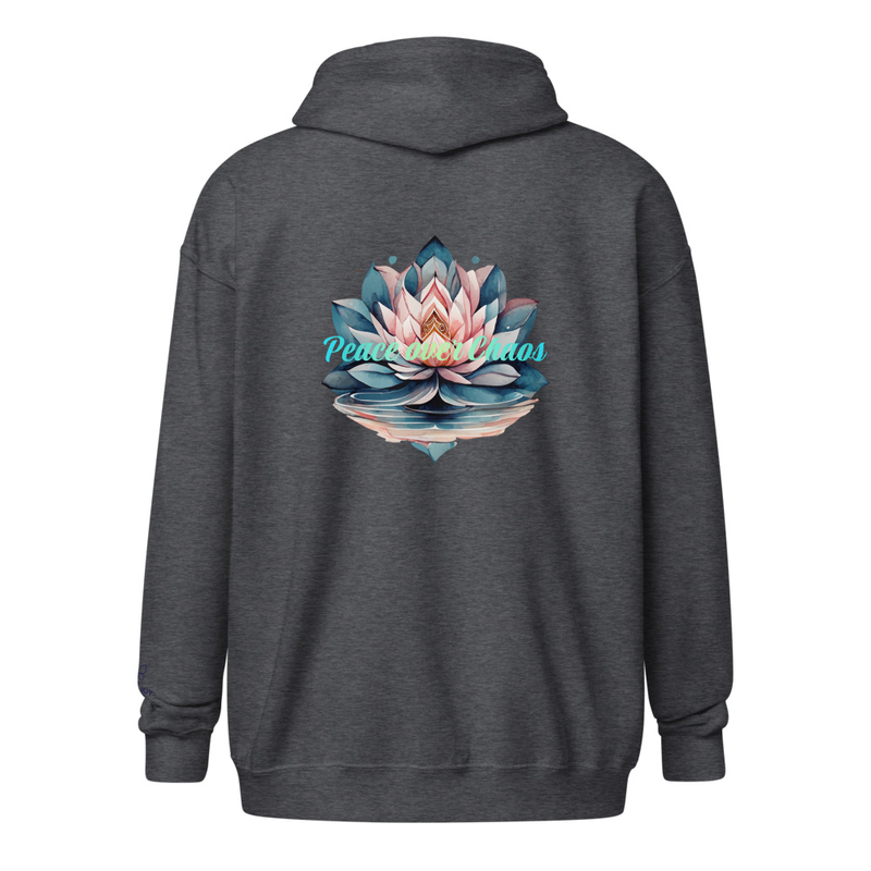 Peace over Chaos heavy blend zip hoodie