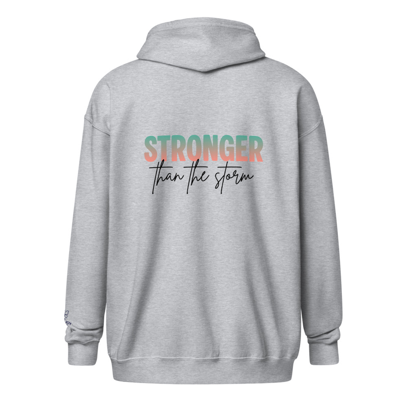 Stronger than the storm heavy blend zip hoodie