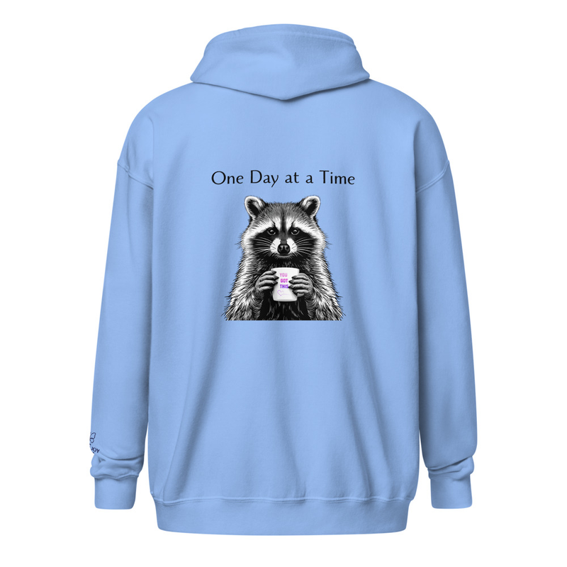 One day at a time heavy blend zip hoodie