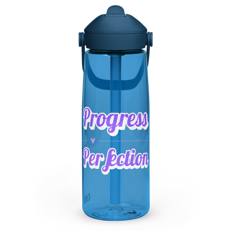 Progress over Perfection CamelBak Flip straw water bottle