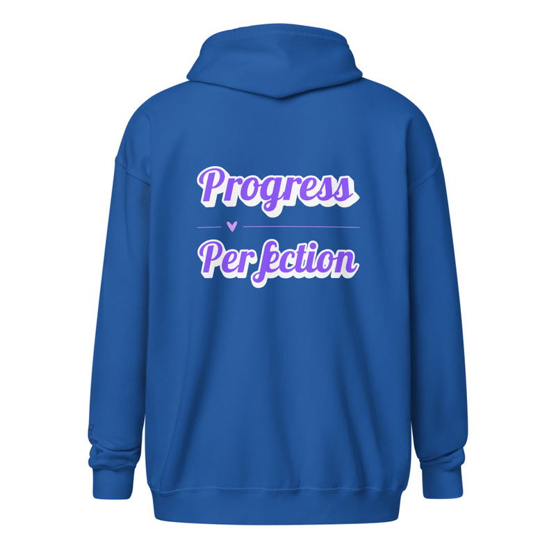 Progress over Perfection heavy blend zip hoodie