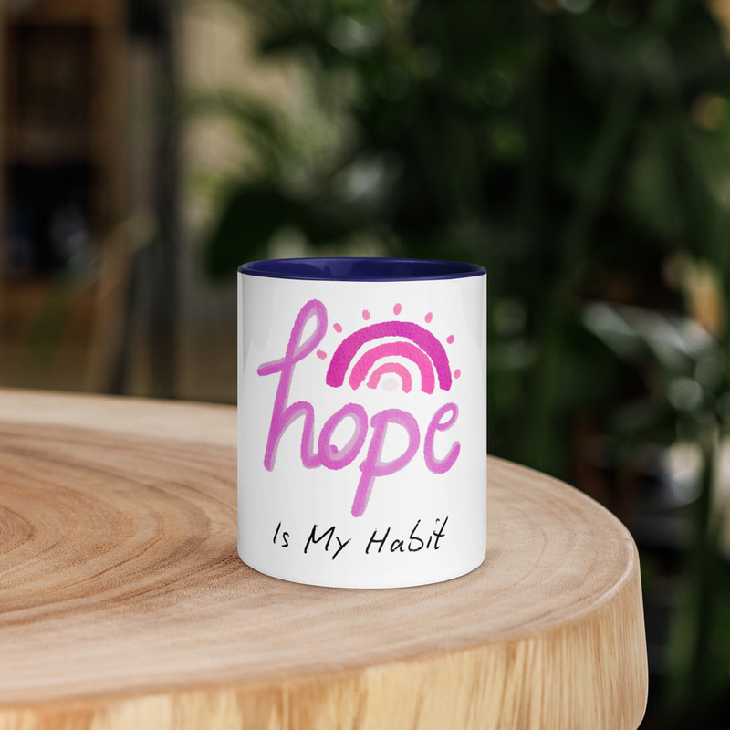 Hope is my Habit Mug with Color Inside