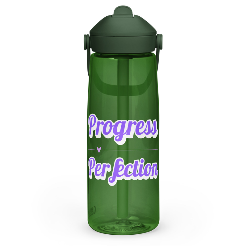 Progress over Perfection CamelBak Flip straw water bottle