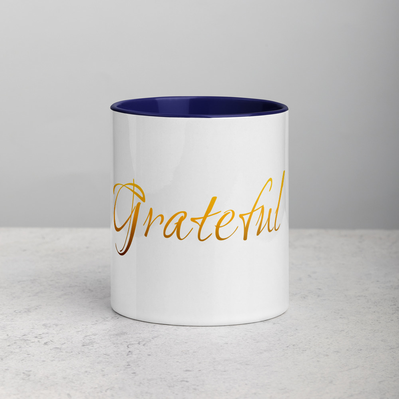 Grateful Mug with Color Inside