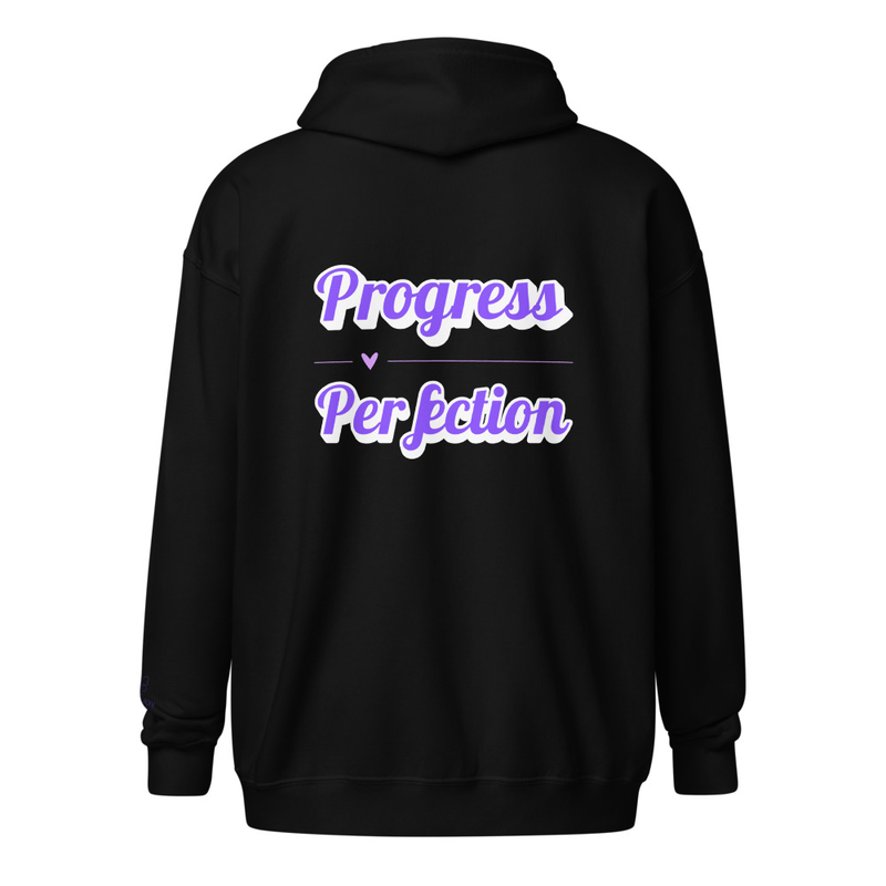 Progress over Perfection heavy blend zip hoodie