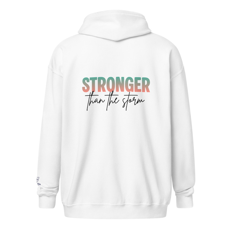Stronger than the storm heavy blend zip hoodie