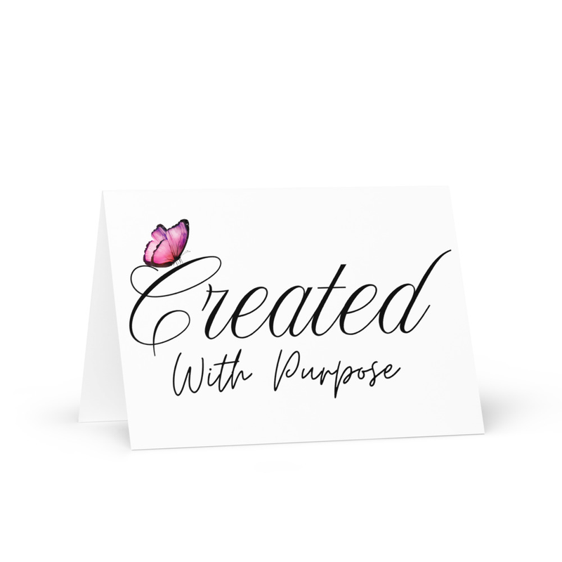 Created with purpose blank Greeting card