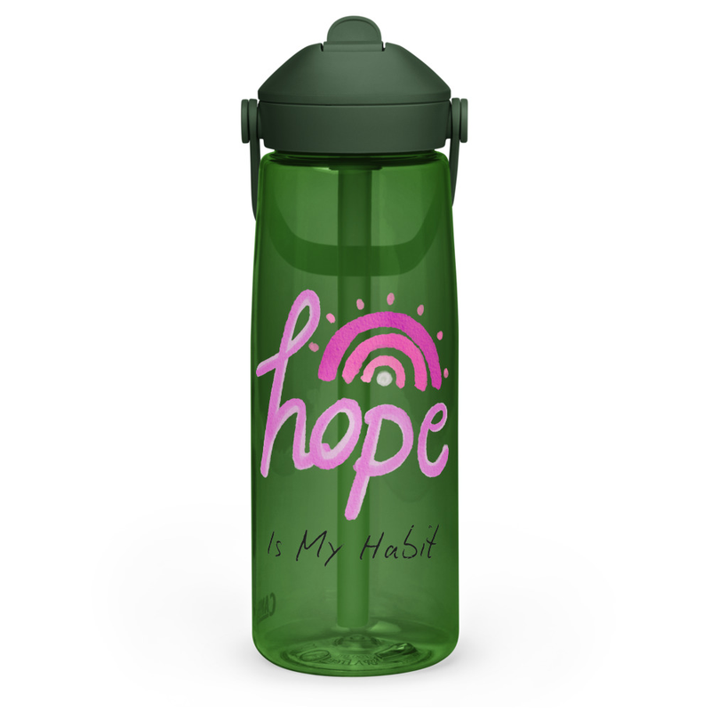 Hope is my habit CamelBak Flip straw water bottle
