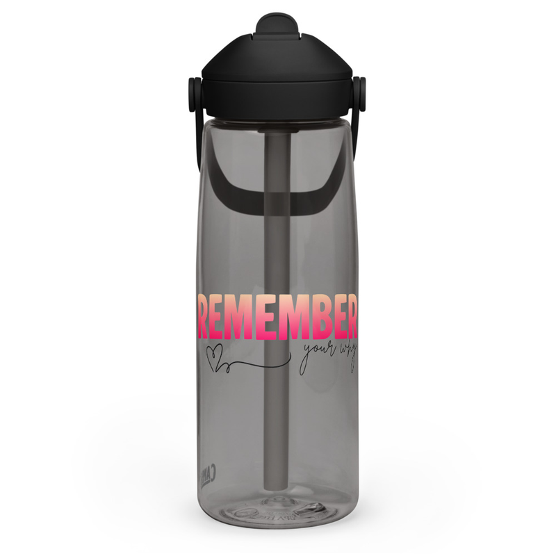 Remember your why CamelBak Flip straw water bottle