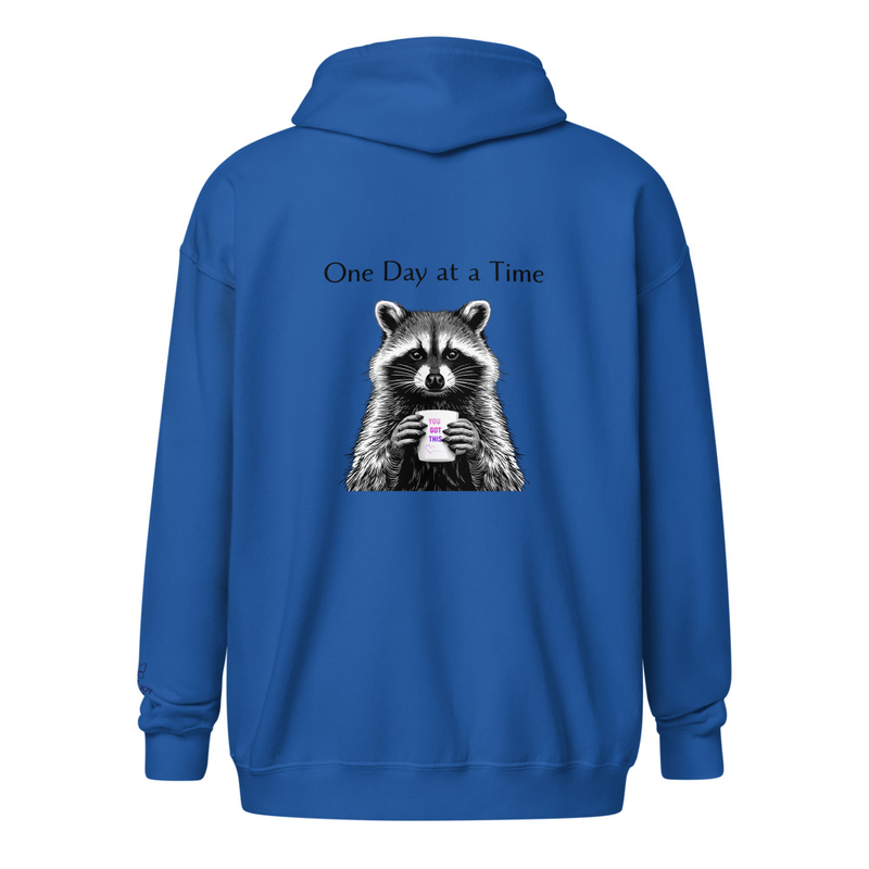 One day at a time heavy blend zip hoodie