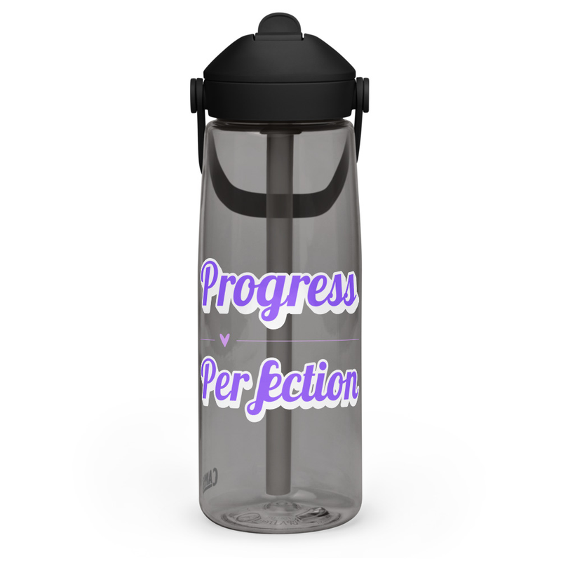 Progress over Perfection CamelBak Flip straw water bottle