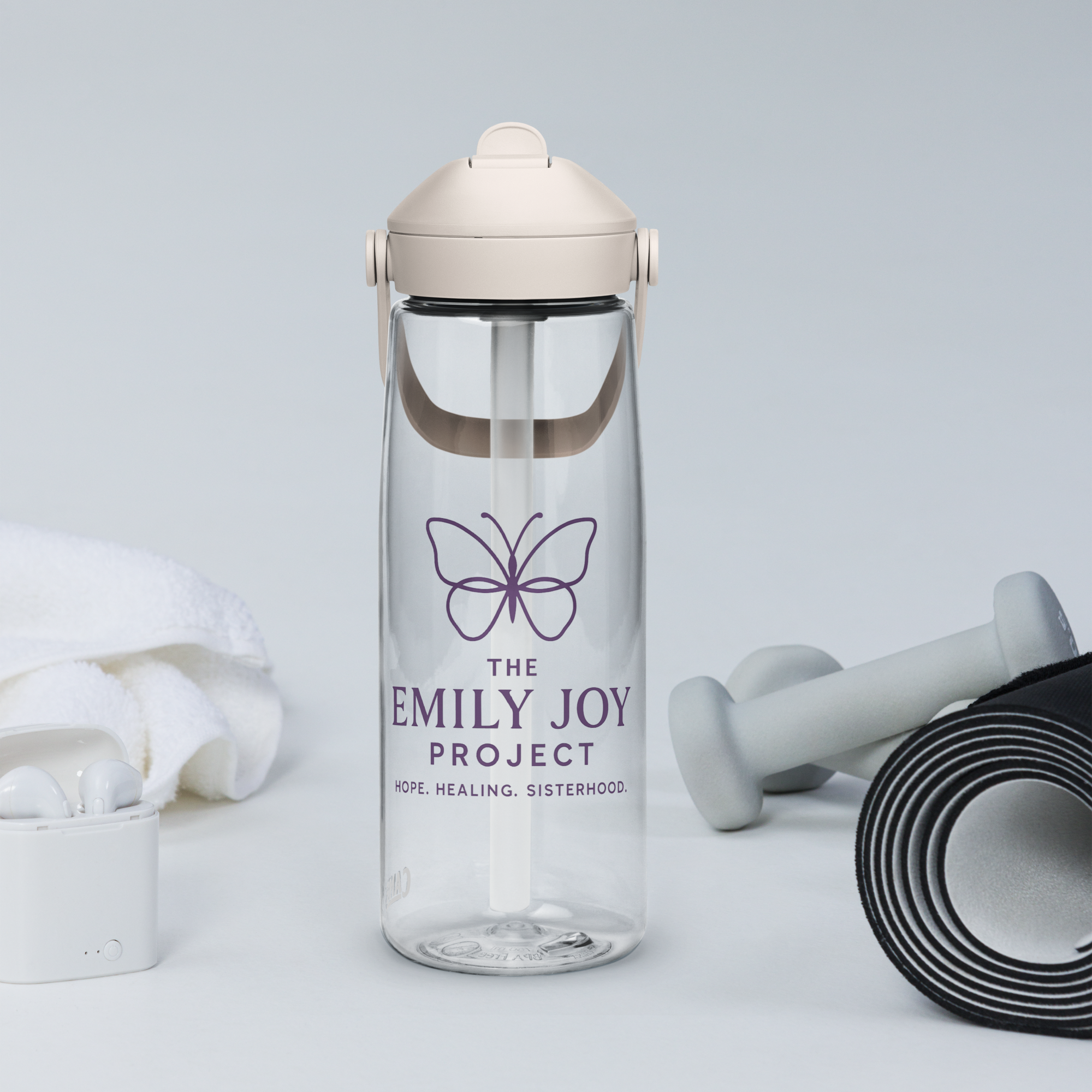 Logo CamelBak Flip straw water bottle