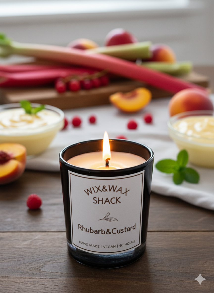 Rhubarb & Custard Scented Candle