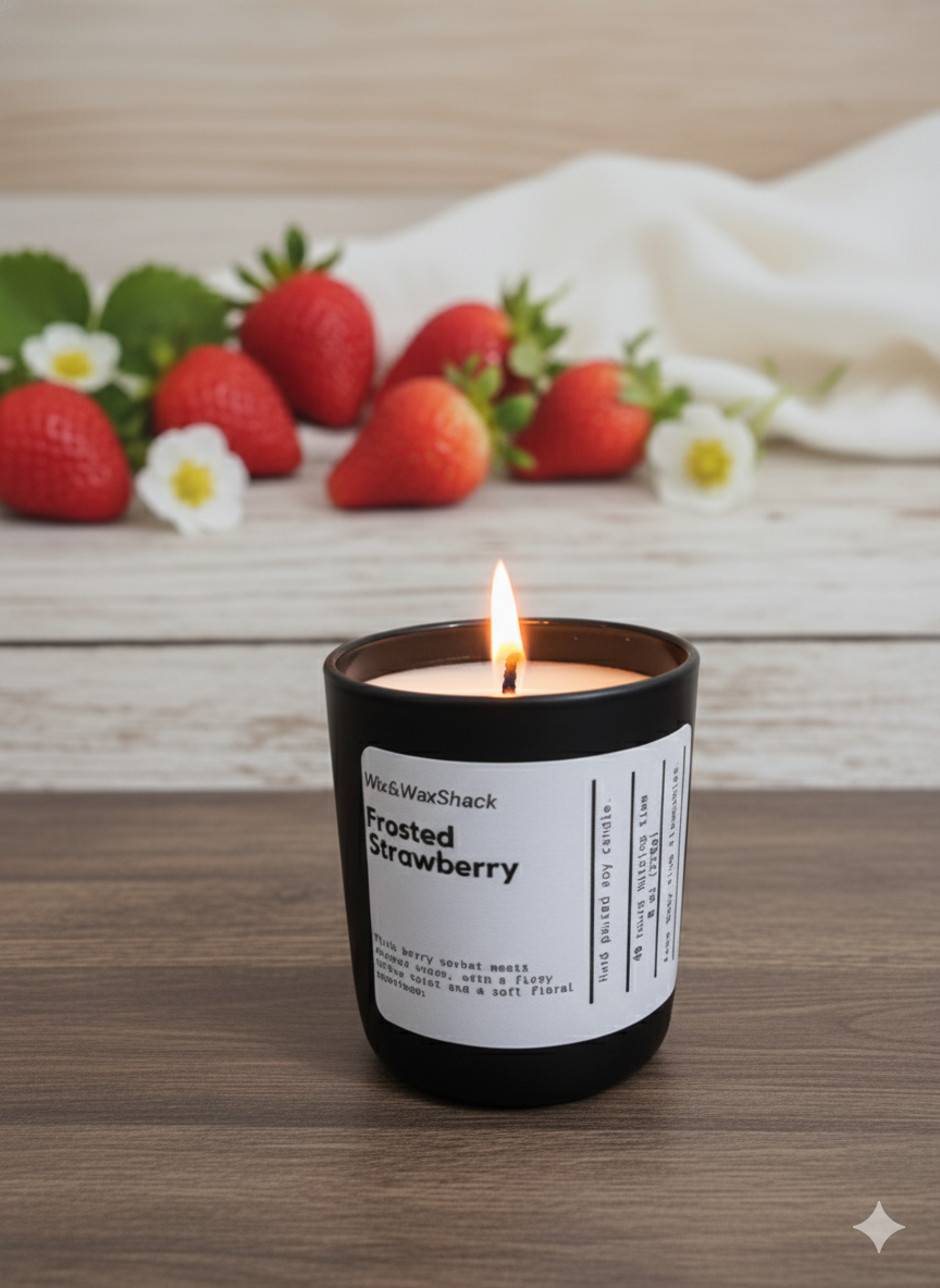 Frosted Strawberry Scented Candle