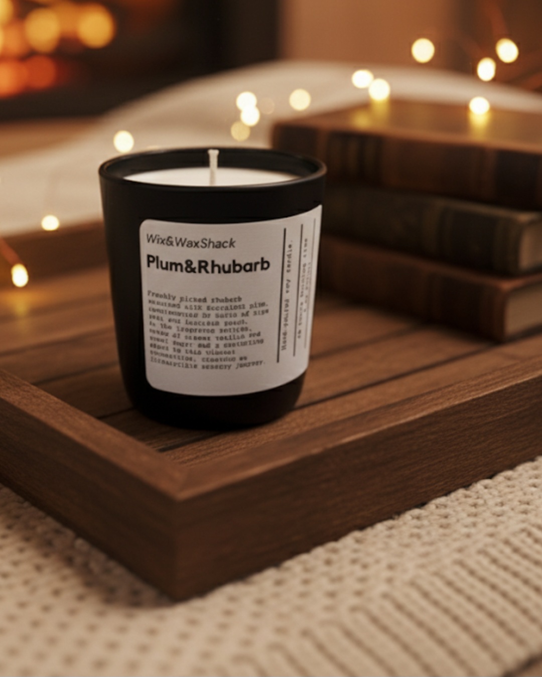 Plum & Rhubarb Scented Candle