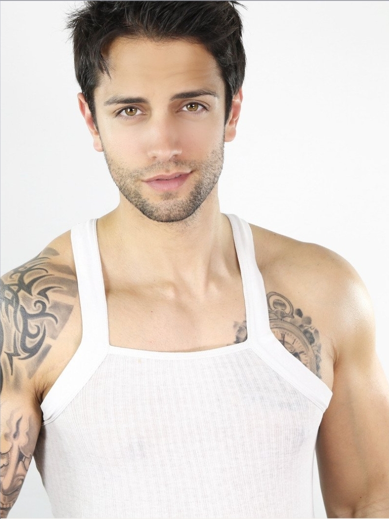 Men's White Ribbed Tank Top