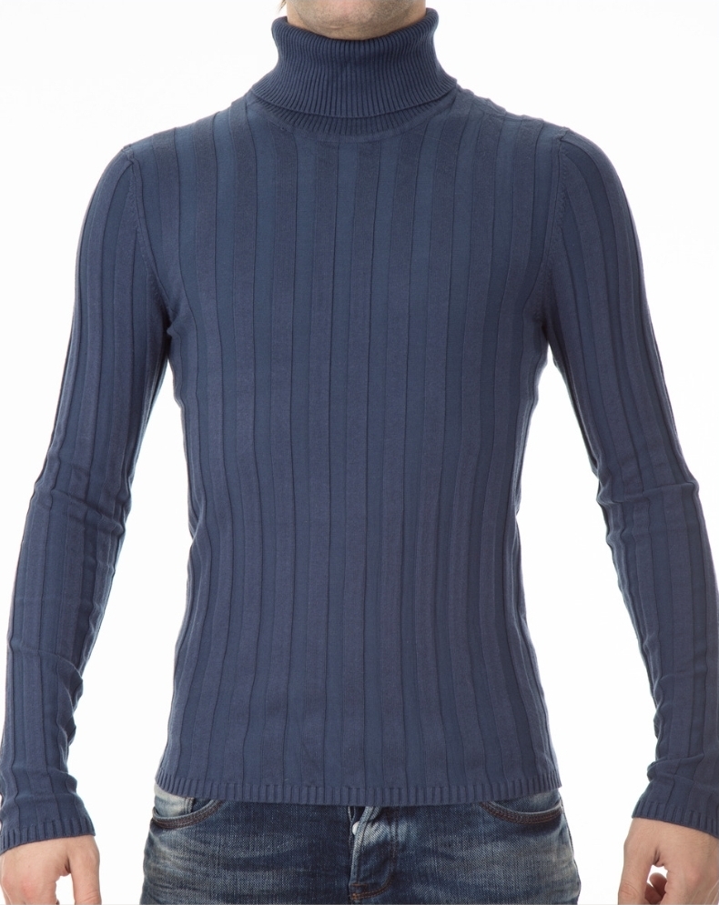 Men's Ribbed Turtleneck Sweater