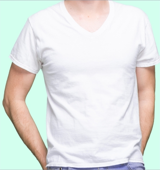 White V-Neck T-Shirt