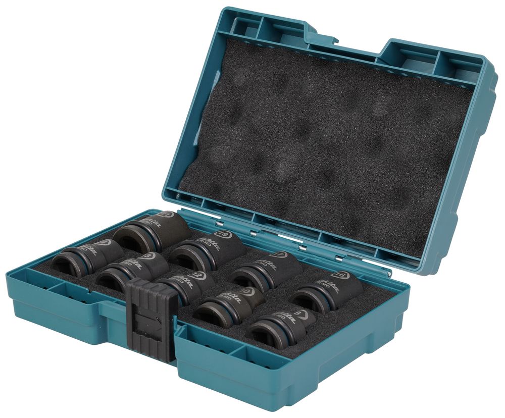 Makita - Metric Impact Socket Set 1/2" Square Drive 9pcs - E-16570