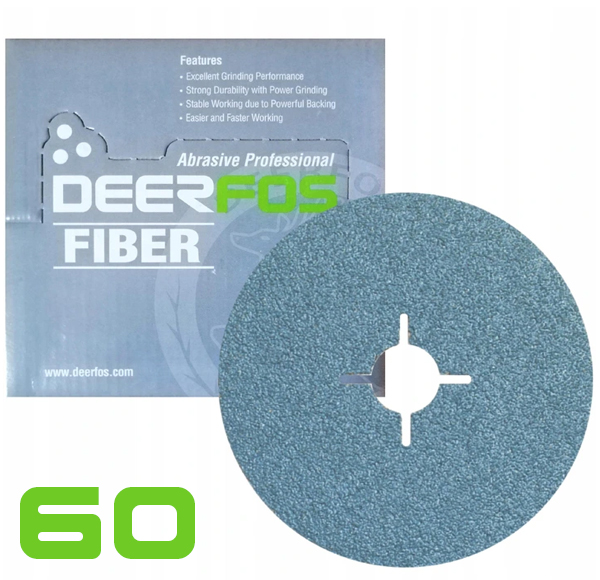 7" Deerfos Fiber Abrasive Disc 60 Grit