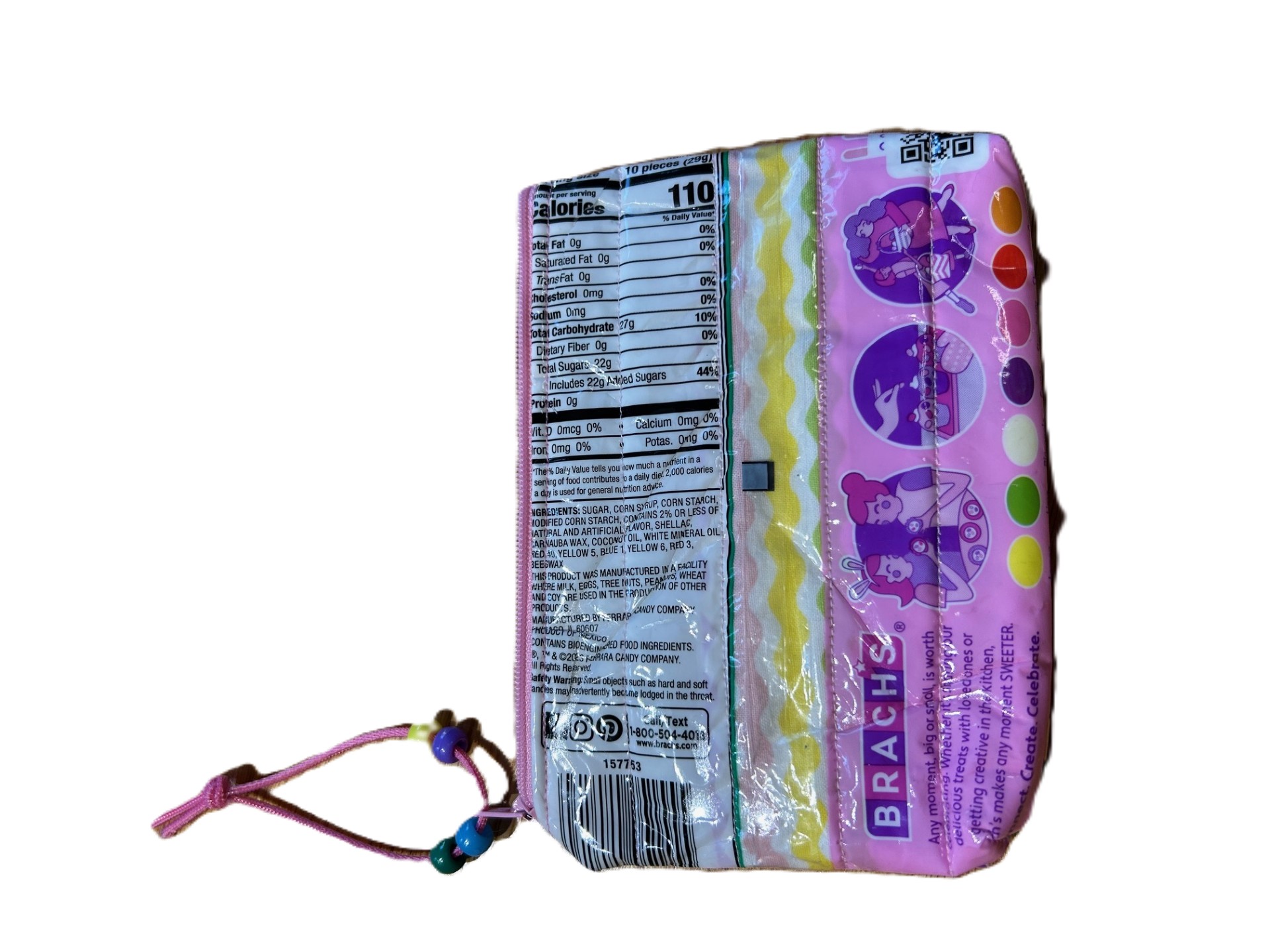 Brach's Jelly Beans Candy Bag Zip-up Clutch