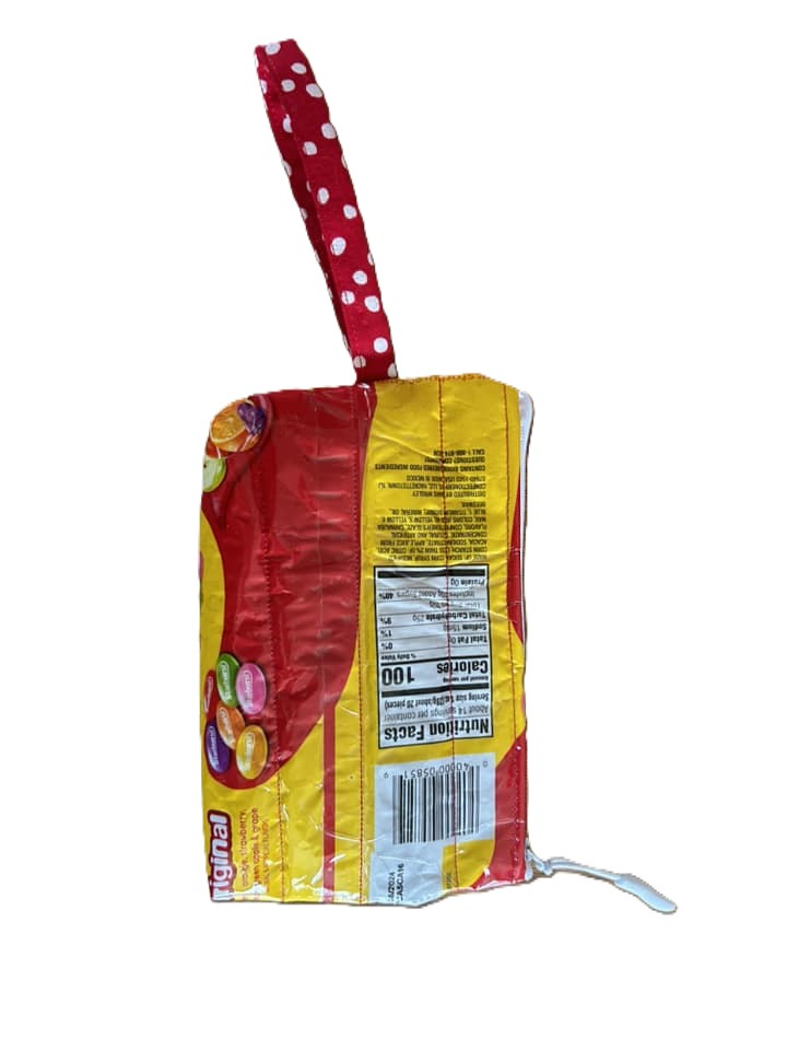 Starburst Jellybeans Upcycled Zipper Pouch