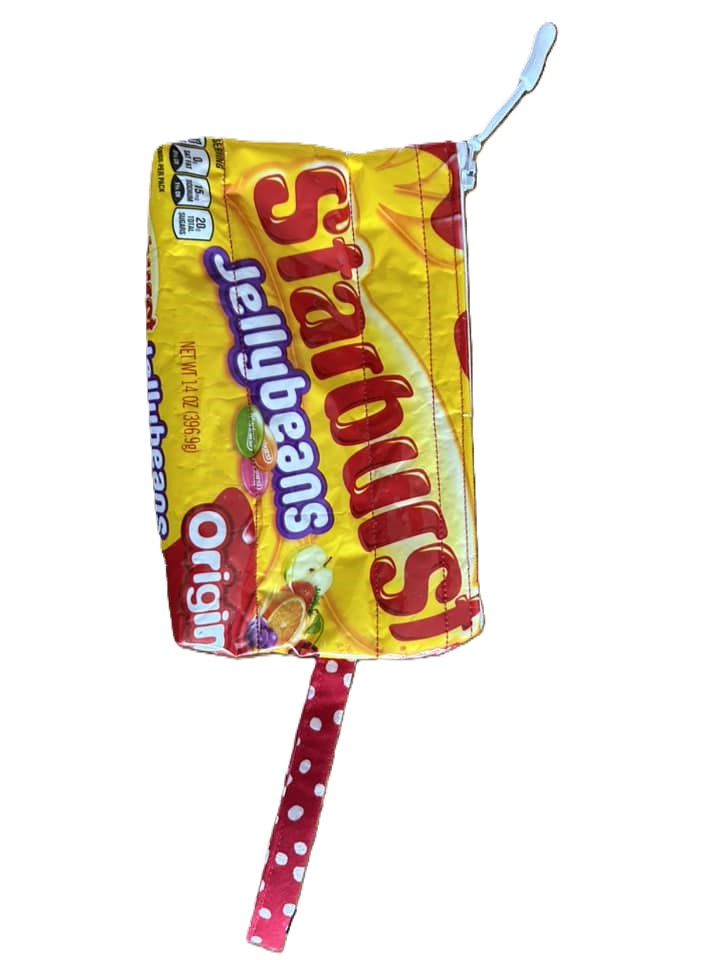 Starburst Jellybeans Upcycled Zipper Pouch