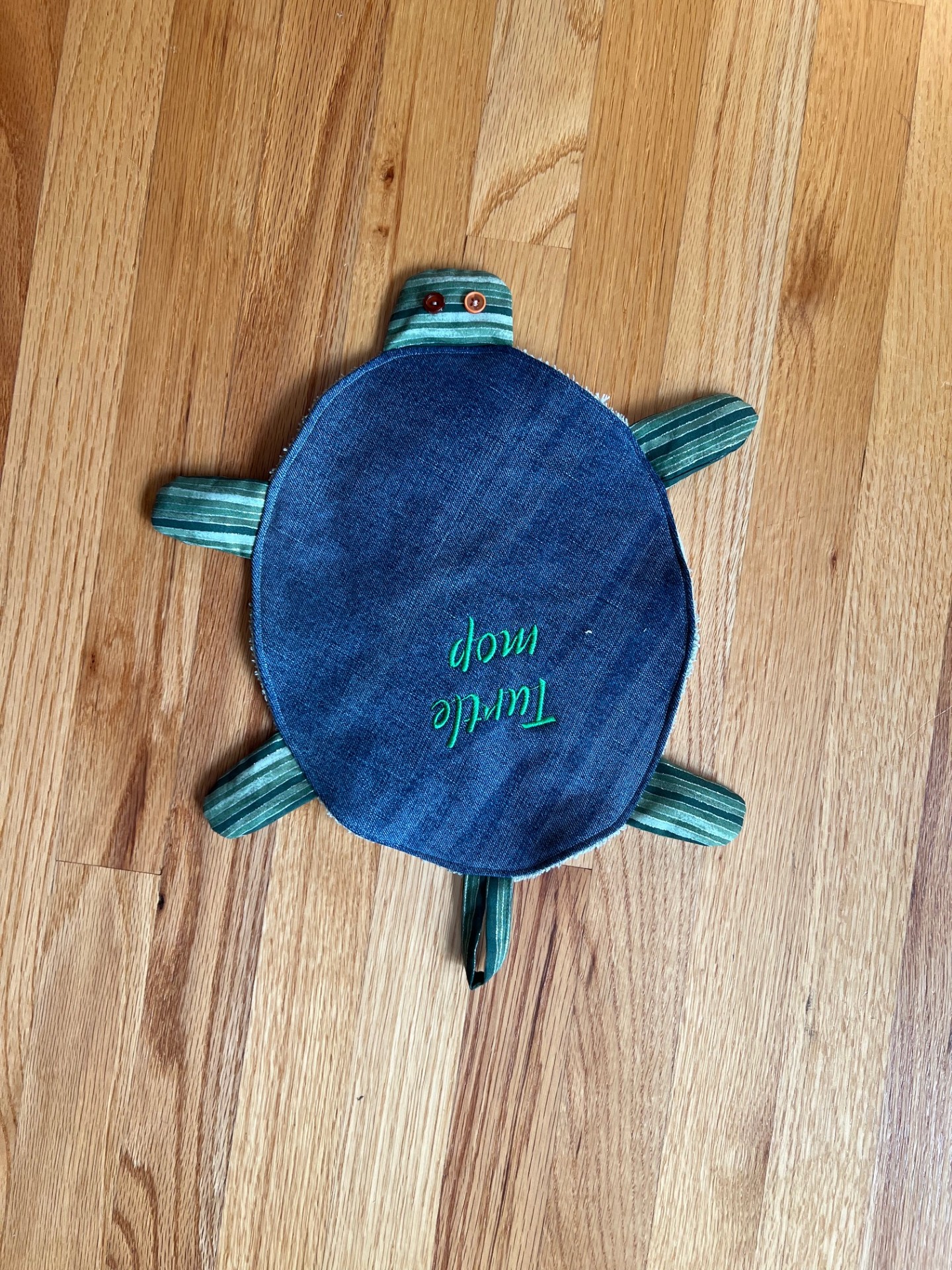 Embroidered Turtle Floor Mop