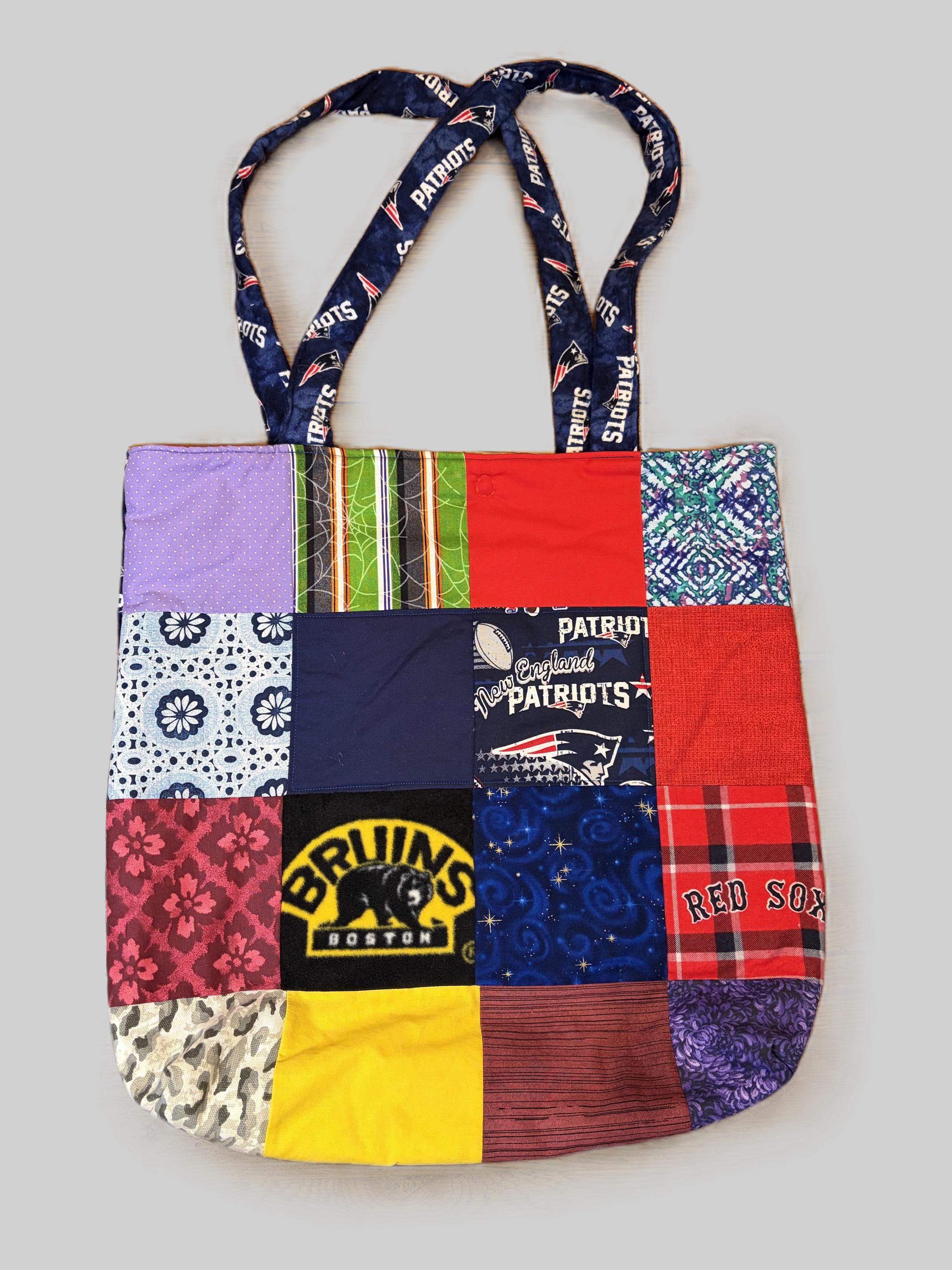 Patchwork Sports Tote Bag 17x17