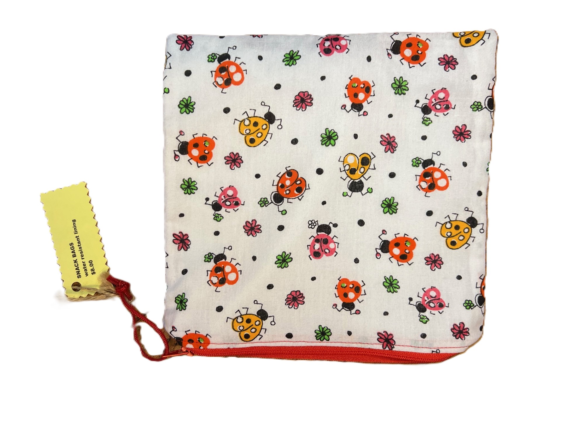 Ladybug Patterned Snack Bag Pouch