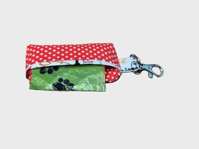 Red Polka Dot Poop Bag Holder