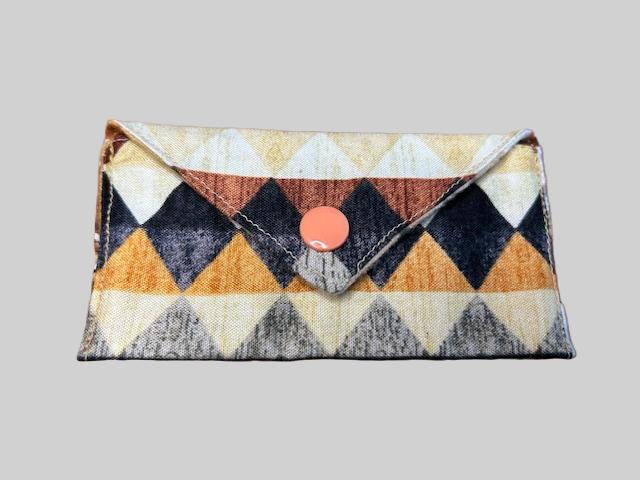 Geometric Print Fabric Wallet of Gift Card Holder