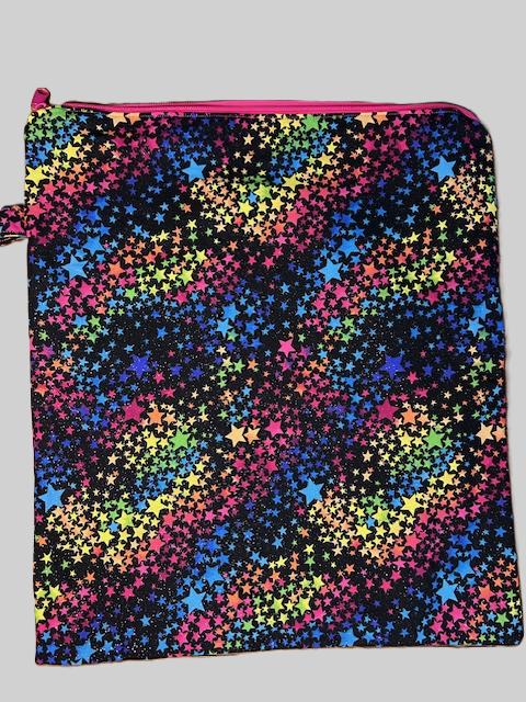 Rainbow Star Zipper XL water resistant Wet Bag