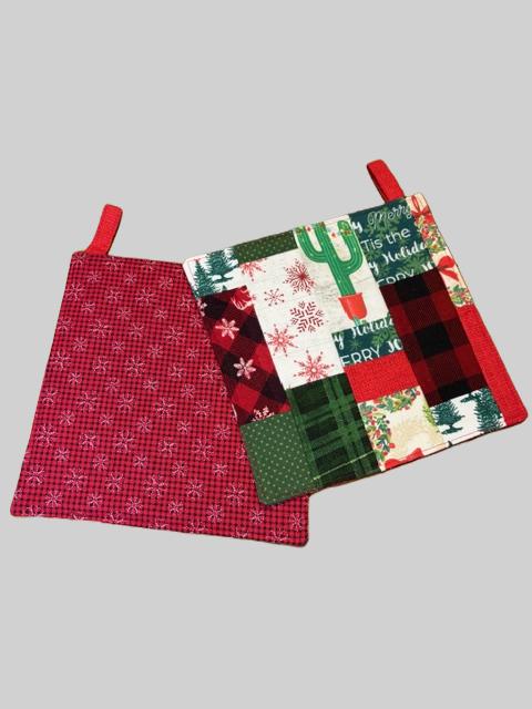 Holiday Patchwork Pot Holders
