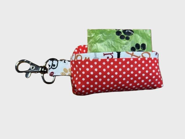 Red Polka Dot Poop Bag Holder