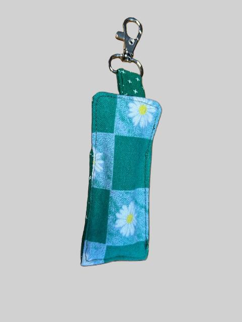 Patchwork Lip Balm Holder Keychain