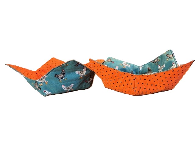 Green and Orange Large  Bowl Cozy