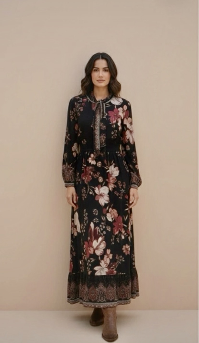 Vestido largo floral